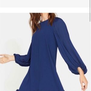 Elegant Navy Blue Dress HALSTON HERITAGE Size 4